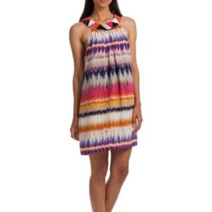 Trina Turk Trista Embellished Print Silk Dress